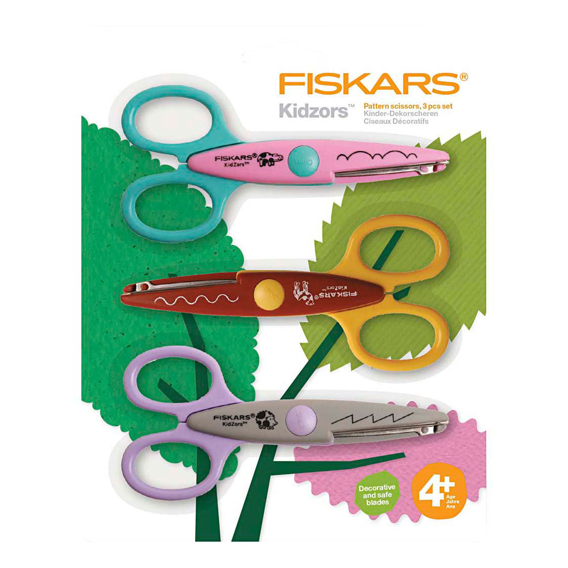 Fiskars Kidzors Kartelle, Nilpferd, Camel Igel, 3 Stück 1 Box