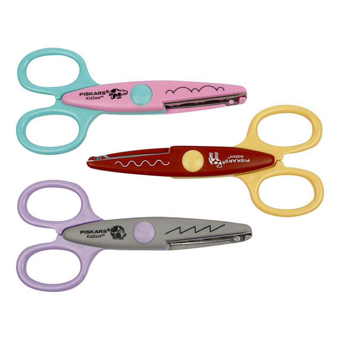 Fiskars Kidzors Kartelle, Nilpferd, Camel Igel, 3 Stück 1 Box
