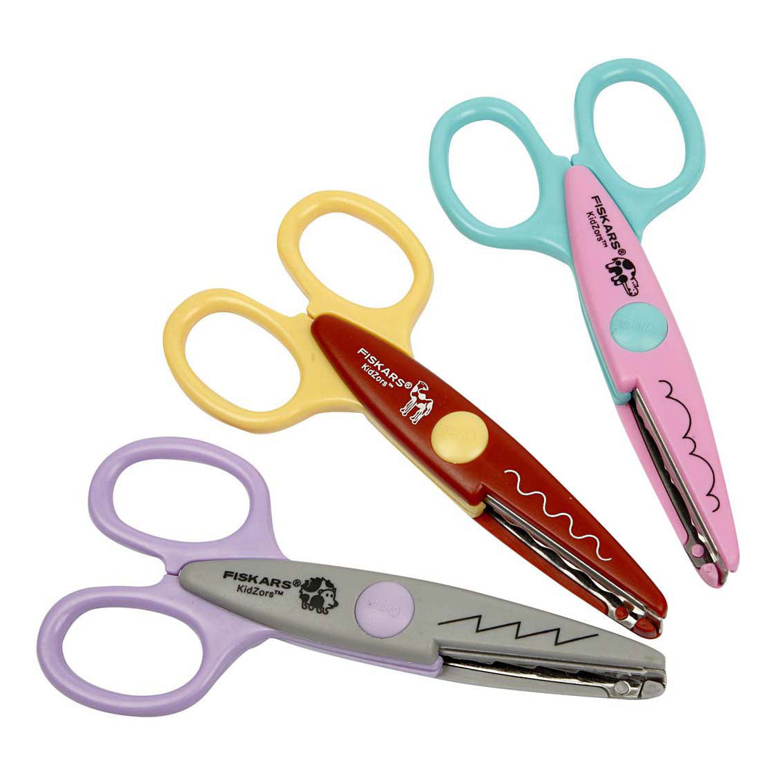 Fiskars Kidzors Kartelle, Nilpferd, Camel Igel, 3 Stück 1 Box