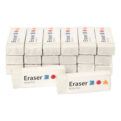 Radiergummi der Firma Creativ, Maße 62x22x10 mm, 20 Stück, 1 Box