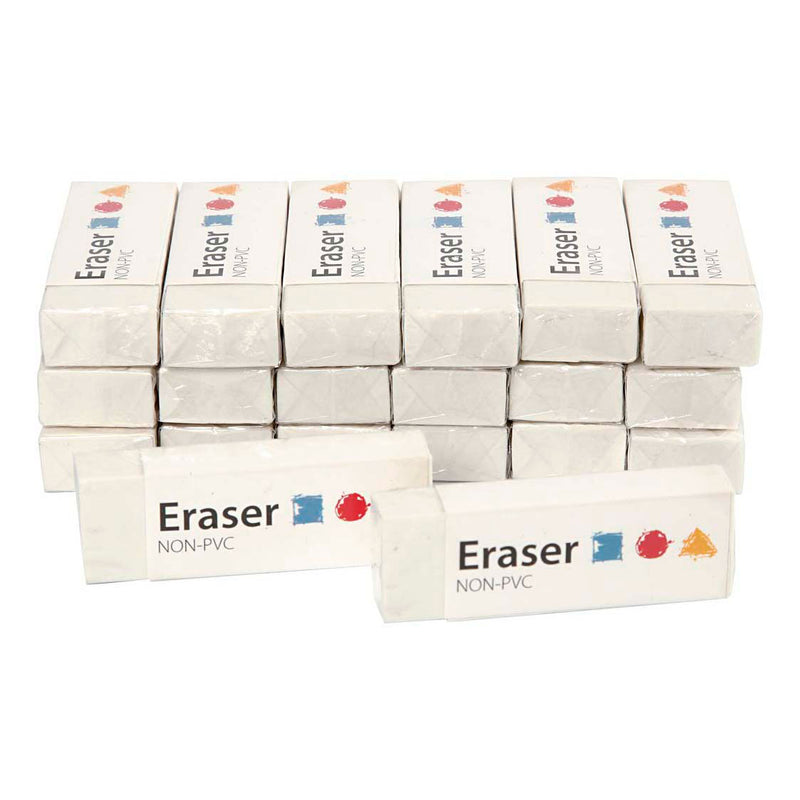 Radiergummi der Firma Creativ, Maße 62x22x10 mm, 20 Stück, 1 Box