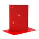 Creativ-Firmenkarten und Umschläge, Kartengröße 10,5 x 15 cm, Umschlaggröße 11,5 x 16,5 cm, Glitzer, 110+250 g, rot, 4 Set 1 Box