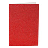 Creativ-Firmenkarten und Umschläge, Kartengröße 10,5 x 15 cm, Umschlaggröße 11,5 x 16,5 cm, Glitzer, 110+250 g, rot, 4 Set 1 Box