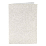 Creativ-Firmenkarten und Umschläge, Kartengröße 10,5 x 15 cm, Umschlaggröße 11,5 x 16,5 cm, Glitzer, 120+250 g, weiß, 4 Set 1 Box - afbeelding 3