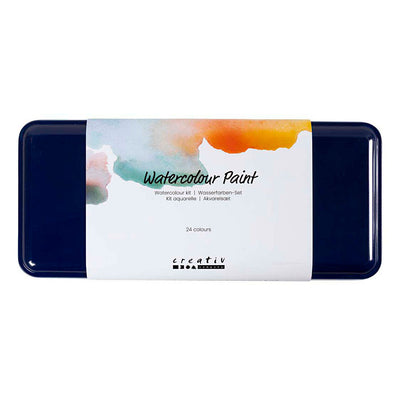Colortime Aquarell-Set, Größe 12x30 mm, verschiedene Farben, 24 Farben 1 Box