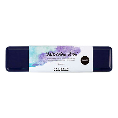 Colortime Aquarell-Set, Metallic-Farben, 12 Farben 1 Box