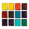 Creativ Company Art Aquarellfarbe, ½ Näpfchen, Blumen und Landschaften, Größe 10x15x20 mm, verschiedene Farben, 12 Farben 1 Stück