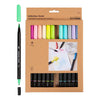 Creativ Company Aquarellmarker, Pastell, Strichstärke 2+4-8 mm, verschiedene Farben, 12 Stück 1 Box