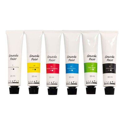 Creativ Company Gouachefarbe, Standardfarben, 6x20 ml 1 Box