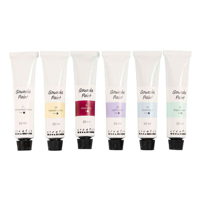 Creativ Company Gouachefarbe, Pastellfarben, 6x20 ml 1 Box