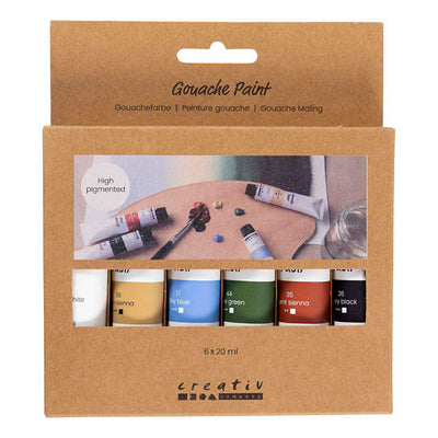 Creativ Company Gouachefarbe, natürliche Farben, 6x20 ml 1 Box