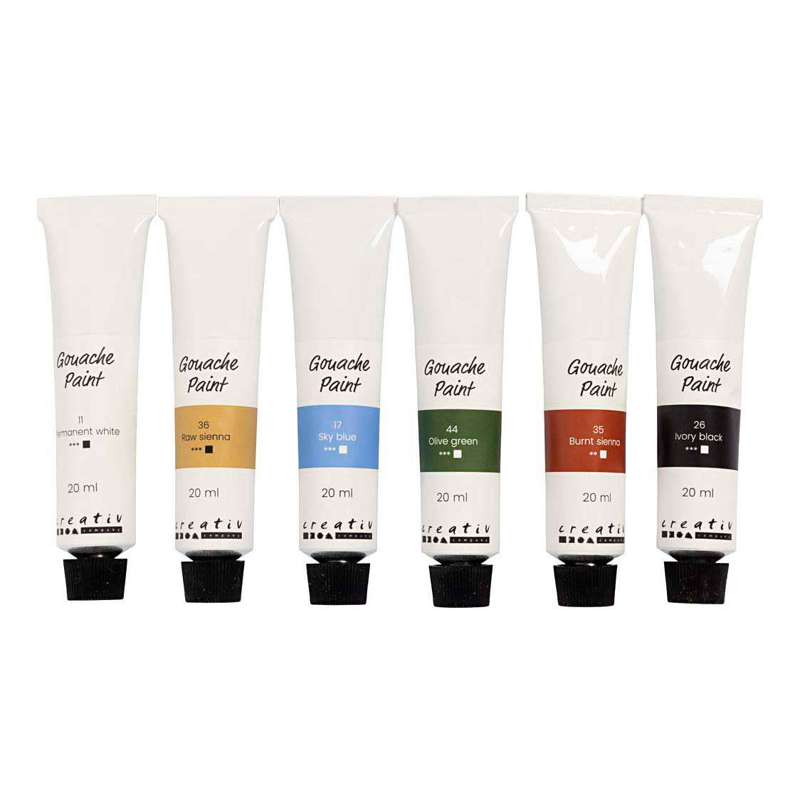 Creativ Company Gouachefarbe, natürliche Farben, 6x20 ml 1 Box