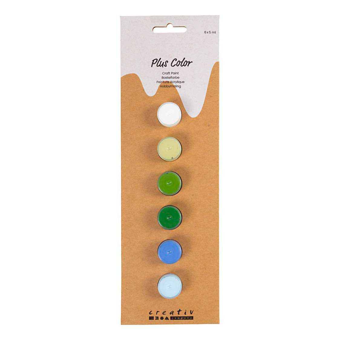 Creativ Company Plus Color Acrylfarbe, Blue Green Harmony, 6x5 ml 1 Dose