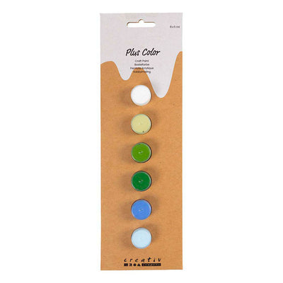 Creativ Company Plus Color Acrylfarbe, Blue Green Harmony, 6x5 ml 1 Dose