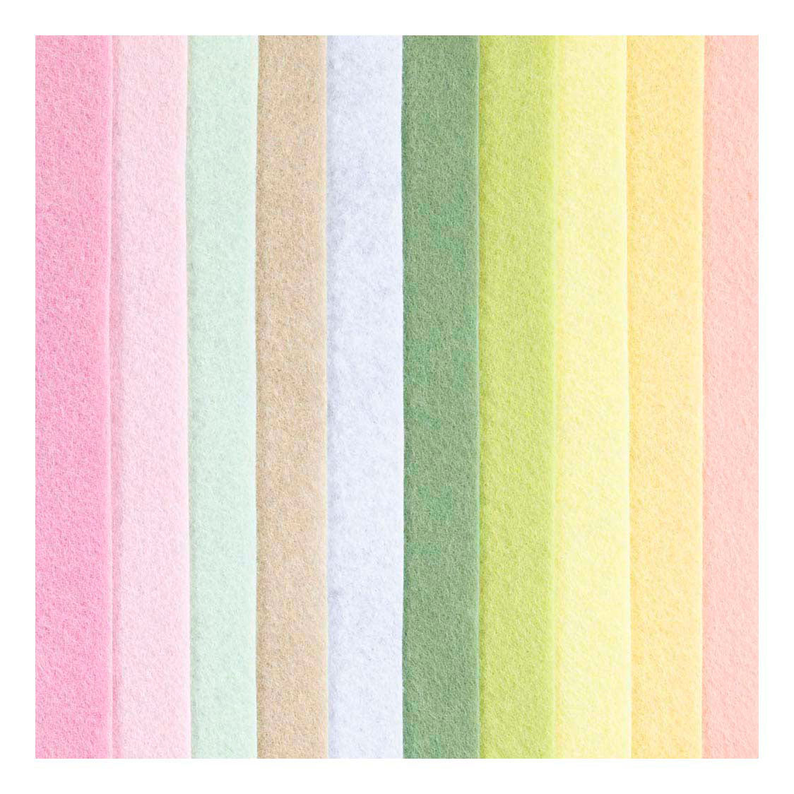 Creativ Company Hobbyfilz, A4, Blatt 210x297 mm, Stärke 2 mm, Pastellfarben, 10 Stück 1 Karton
