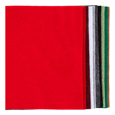 Creativ Company Hobbyfilz, A4, Blatt 210x297 mm, Stärke 2 mm, Weihnachtsfarbe, 10 Stück 1 Karton