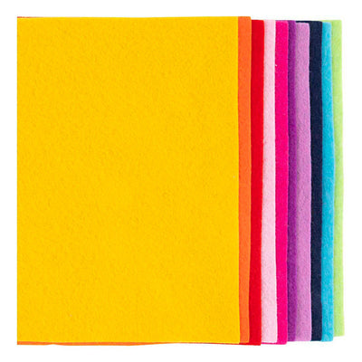 Creativ Company Hobbyfilz, A4, Blatt 210x297 mm, Stärke 2 mm, bunt, 10 Stück 1 Karton