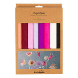 Creativ Company Krepppapier, Blatt 25 x 60 cm, Kreppverhältnis: 180 %, 105 g, Lila-Rosa-Harmonie, 8 Blatt 1 Karton - afbeelding 2