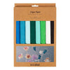 Creativ Company Krepppapier, Blatt 25 x 60 cm, Kreppverhältnis: 180 %, 105 g, blau-grüne Harmonie, 8 Blatt 1 Karton