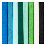 Creativ Company Krepppapier, Blatt 25 x 60 cm, Kreppverhältnis: 180 %, 105 g, blau-grüne Harmonie, 8 Blatt 1 Karton - afbeelding 3
