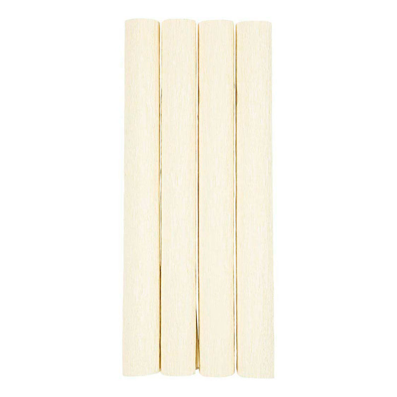 Creativ Company Krepppapier, Blatt 25 x 60 cm, Kreppverhältnis: 180 %, 105 g, gebrochenes Weiß, 4 Blatt 1 Karton
