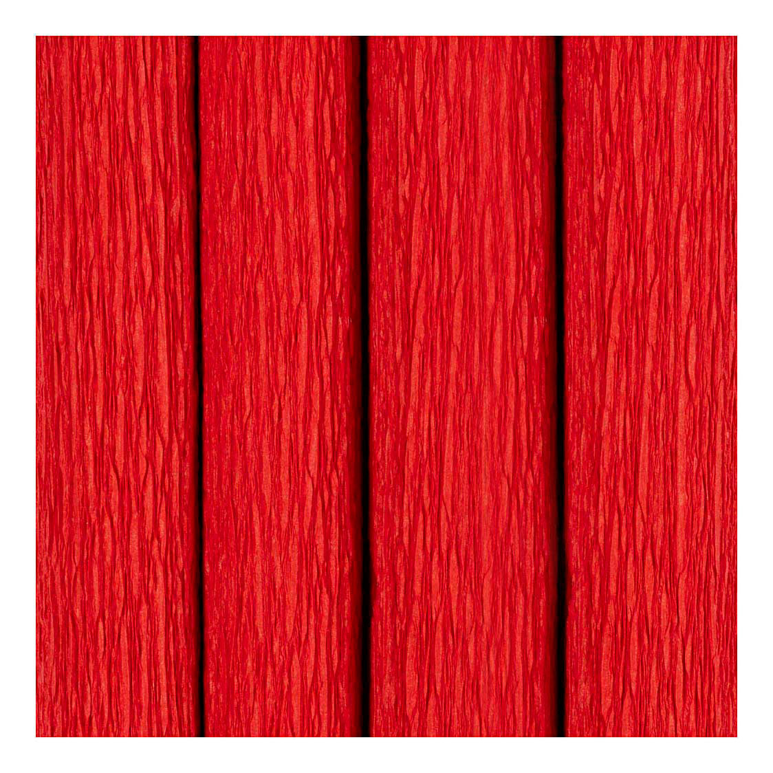 Creativ Company Krepppapier, Blatt 25x60 cm, Kreppverhältnis: 180 %, 105 g, rot, 4 Blatt 1 Karton