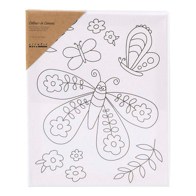 Creativ Company Malleinwand mit Druck, großer Schmetterling, D: 1,6 cm, Größe 24x30 cm, 360 g, 1 Stück
