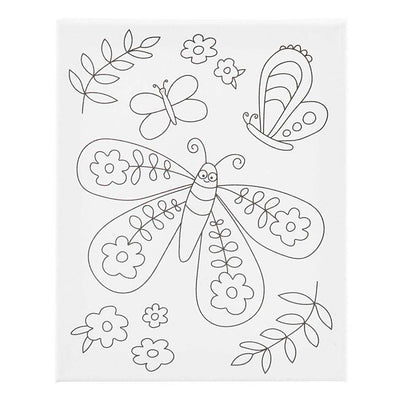 Creativ Company Malleinwand mit Druck, großer Schmetterling, D: 1,6 cm, Größe 24x30 cm, 360 g, 1 Stück