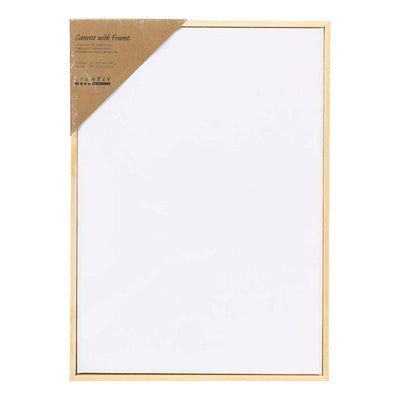 Creativ Company Keilrahmen mit Rahmen, A4, Größe 21x29,7 cm, 280 g, weiß, 1 Stück