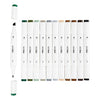 Creativ Company Zeichenmarker, Strichstärke 1+8 mm, Naturfarben, 12 Stück 1 Box