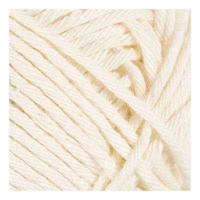 Creativ Company Baumwollgarn, Größe 8 8, L: 80-85 m, gebrochenes Weiß, 50 g 1 Knäuel