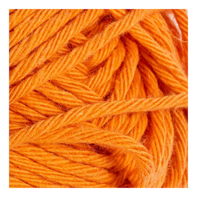 Creativ Company Baumwollgarn, Größe 8 8, L: 80-85 m, orange, 50 g 1 Knäuel