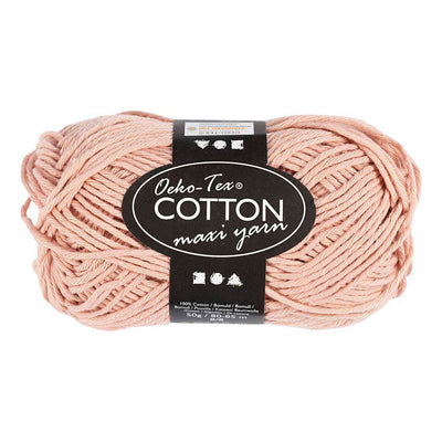 Creativ Company Baumwollgarn, Größe 8 8, L: 80-85 m, beige, 50 g 1 Knäuel