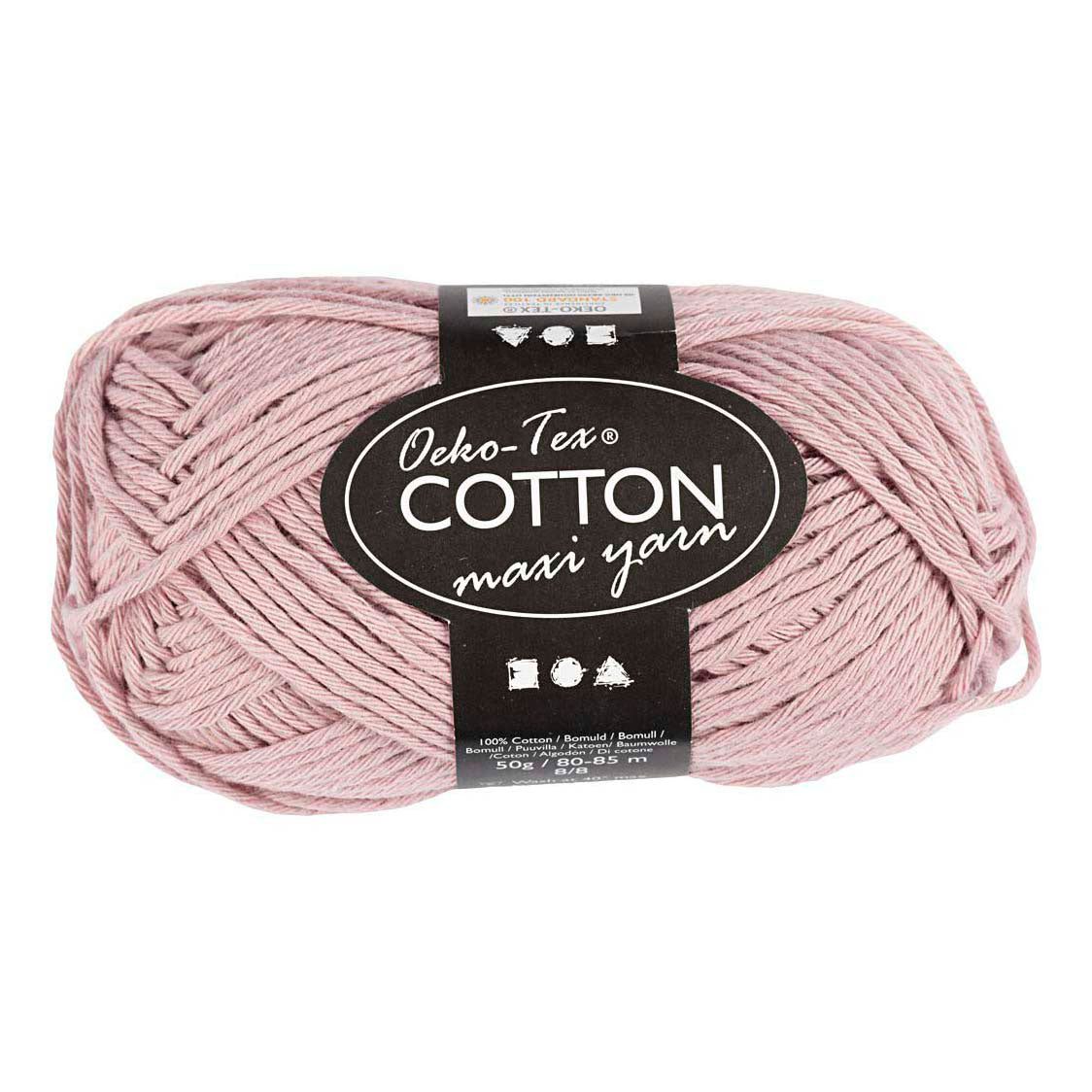Creativ Company Baumwollgarn, Größe 8 8, L: 80-85 m, Lavendel, 50 g 1 Knäuel