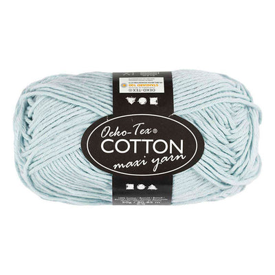 Creativ Company Baumwollgarn, Größe 8 8, L: 80-85 m, zartblau, 50 g 1 Knäuel