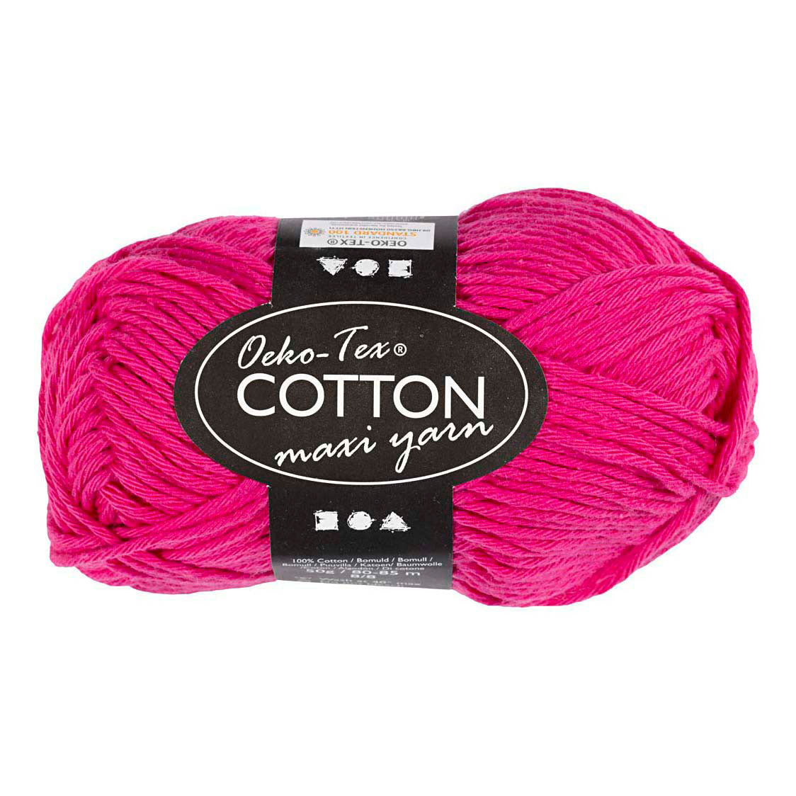 Creativ Company Baumwollgarn, Größe 8 8, L: 80-85 m, rosa, 50 g 1 Knäuel