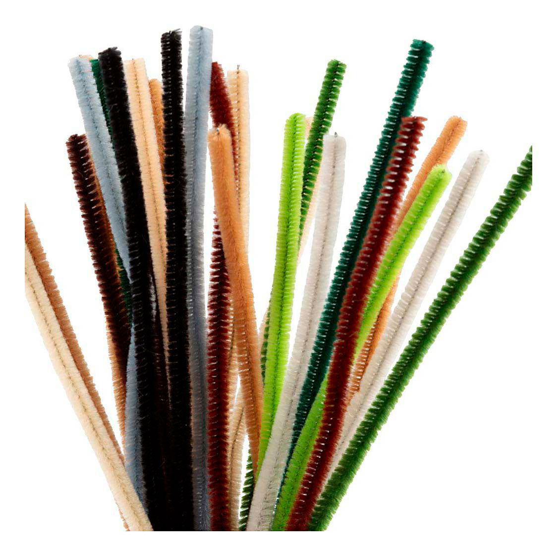 Creativ Company Chenille, L: 30 cm, Stärke 6 mm, natur, 25 Stück 1 Box