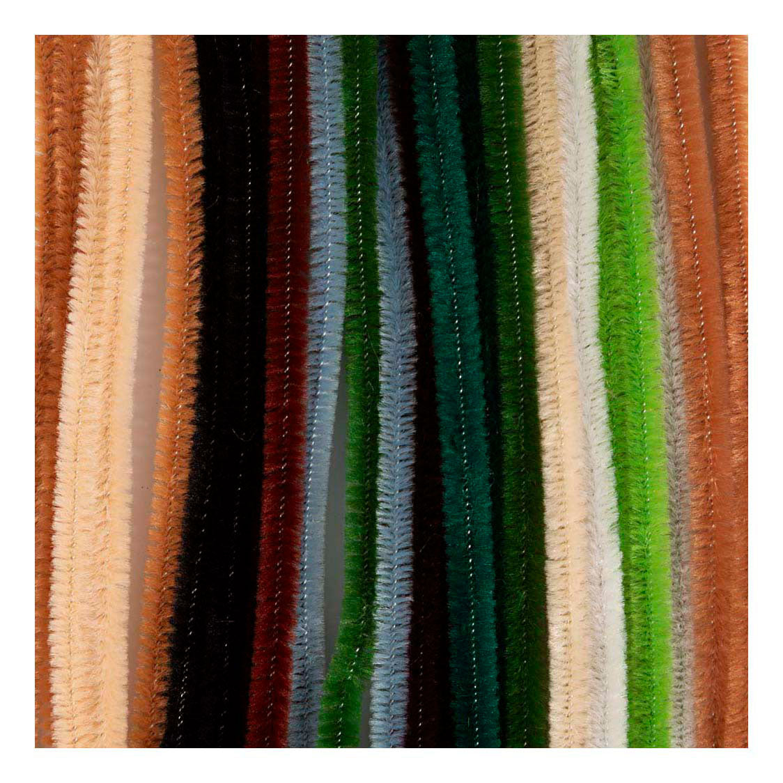 Creativ Company Chenille, L: 30 cm, Stärke 6 mm, natur, 25 Stück 1 Box