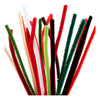 Creativ Company Chenille, L: 30 cm, Stärke 6 mm, Weihnachtsfarbe, 25 div. 1 Box