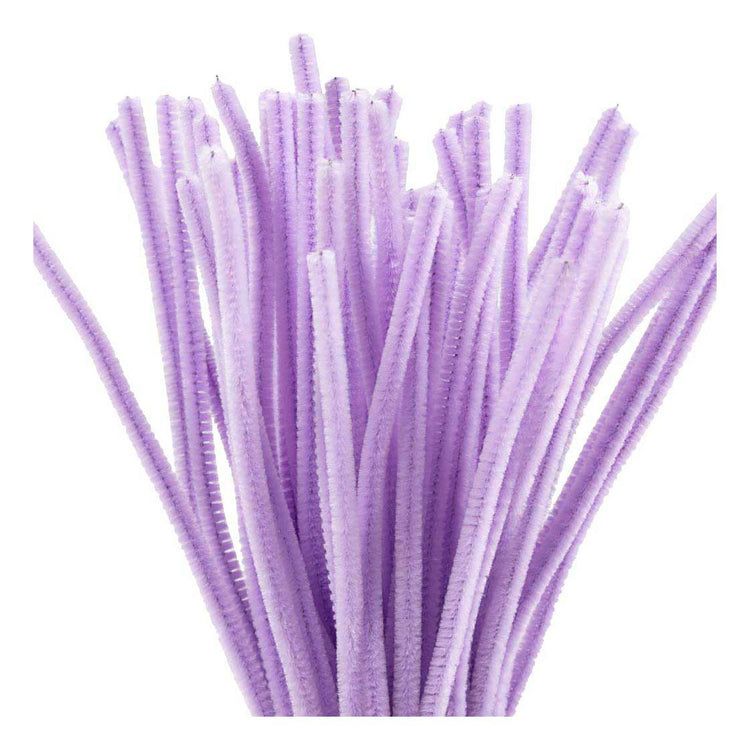 Creativ Company Chenille, L: 30 cm, Stärke 6 mm, lila, 50 Stück 1 Box