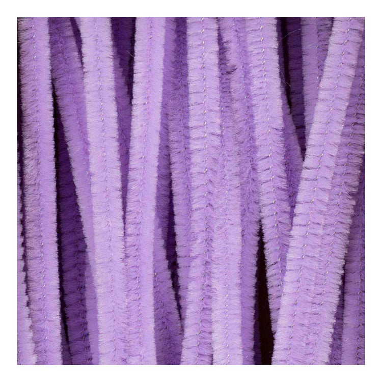 Creativ Company Chenille, L: 30 cm, Stärke 6 mm, lila, 50 Stück 1 Box