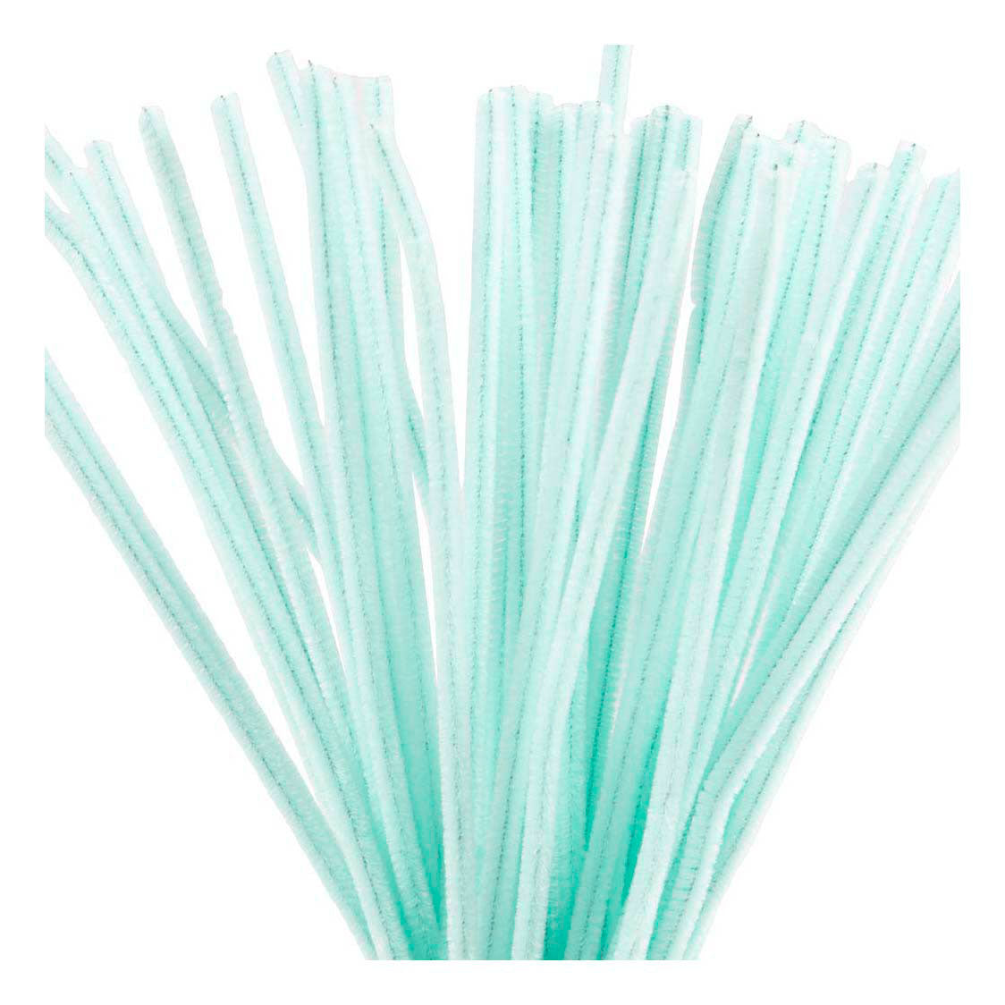 Creativ Company Chenille, L: 30 cm, Stärke 6 mm, helltürkis, 50 Stück 1 Box