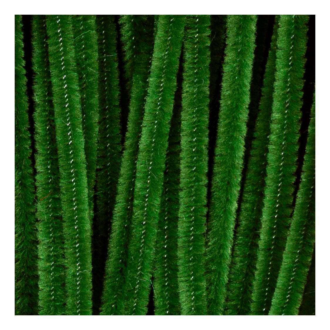 Creativ Company Chenille, L: 30 cm, Stärke 6 mm, tannengrün, 50 Stück 1 Box