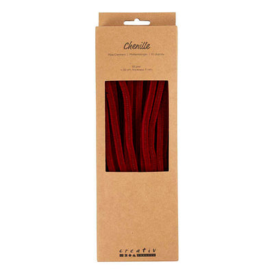 Creativ Company Chenille, L: 30 cm, Stärke 6 mm, dunkelrot, 50 Stück 1 Box