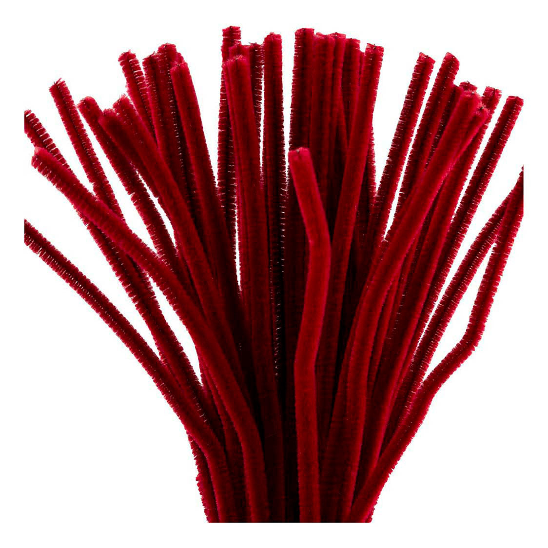 Creativ Company Chenille, L: 30 cm, Stärke 6 mm, dunkelrot, 50 Stück 1 Box