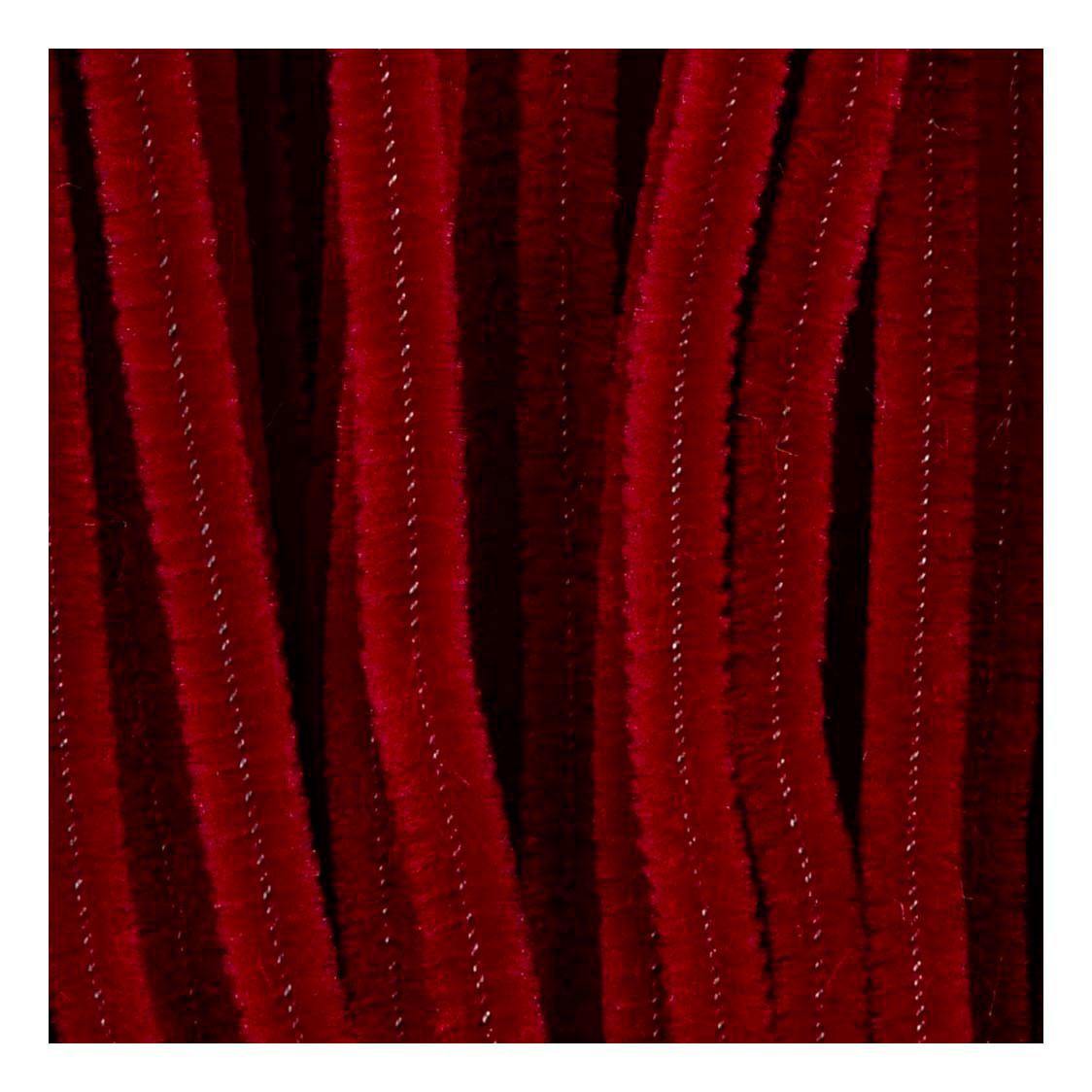 Creativ Company Chenille, L: 30 cm, Stärke 6 mm, dunkelrot, 50 Stück 1 Box