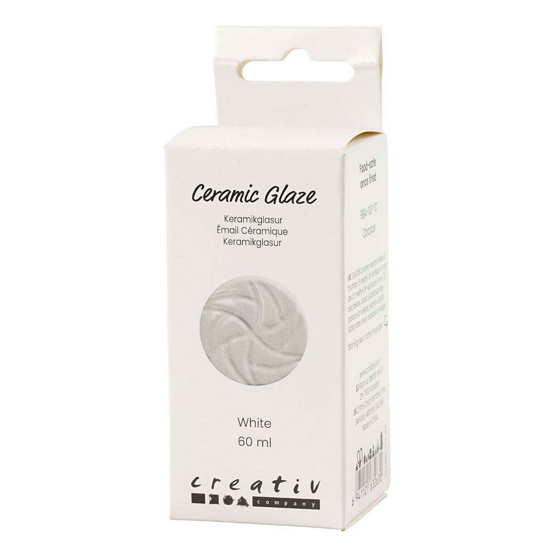 Creativ Company Keramikglasur, 984-1101 °C, deckend, weiß, 60 ml 1 Flasche