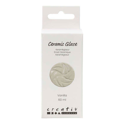 Creativ Company Keramikglasur, 984-1101 °C, deckend, Vanille, 60 ml 1 Flasche