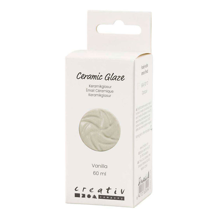 Creativ Company Keramikglasur, 984-1101 °C, deckend, Vanille, 60 ml 1 Flasche