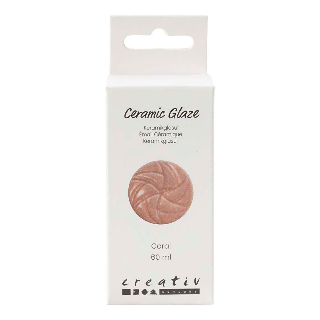 Creativ Company Keramikglasur, 984-1101 °C, deckend, Koralle, 60 ml 1 Flasche